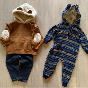 Toddler teddy outfit lot